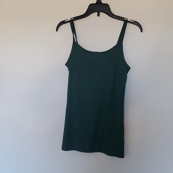 No Boundaries Tops No Boundaries Dark Green Ribbed Spaghetti